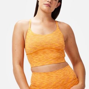 Outdoor voices flow crop tank in Tangerine 🍊